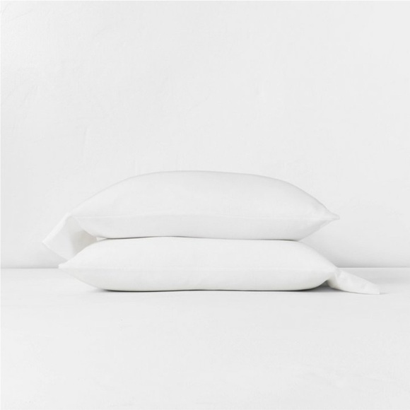 Casaluna Other - Standard Linen Blend Pillowcase Set White - Casaluna